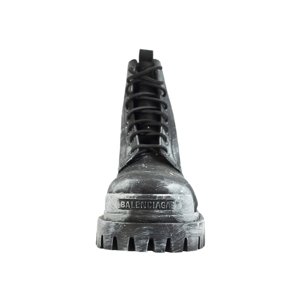 Balenciaga Black Strike Boots with painted effect Garmentory