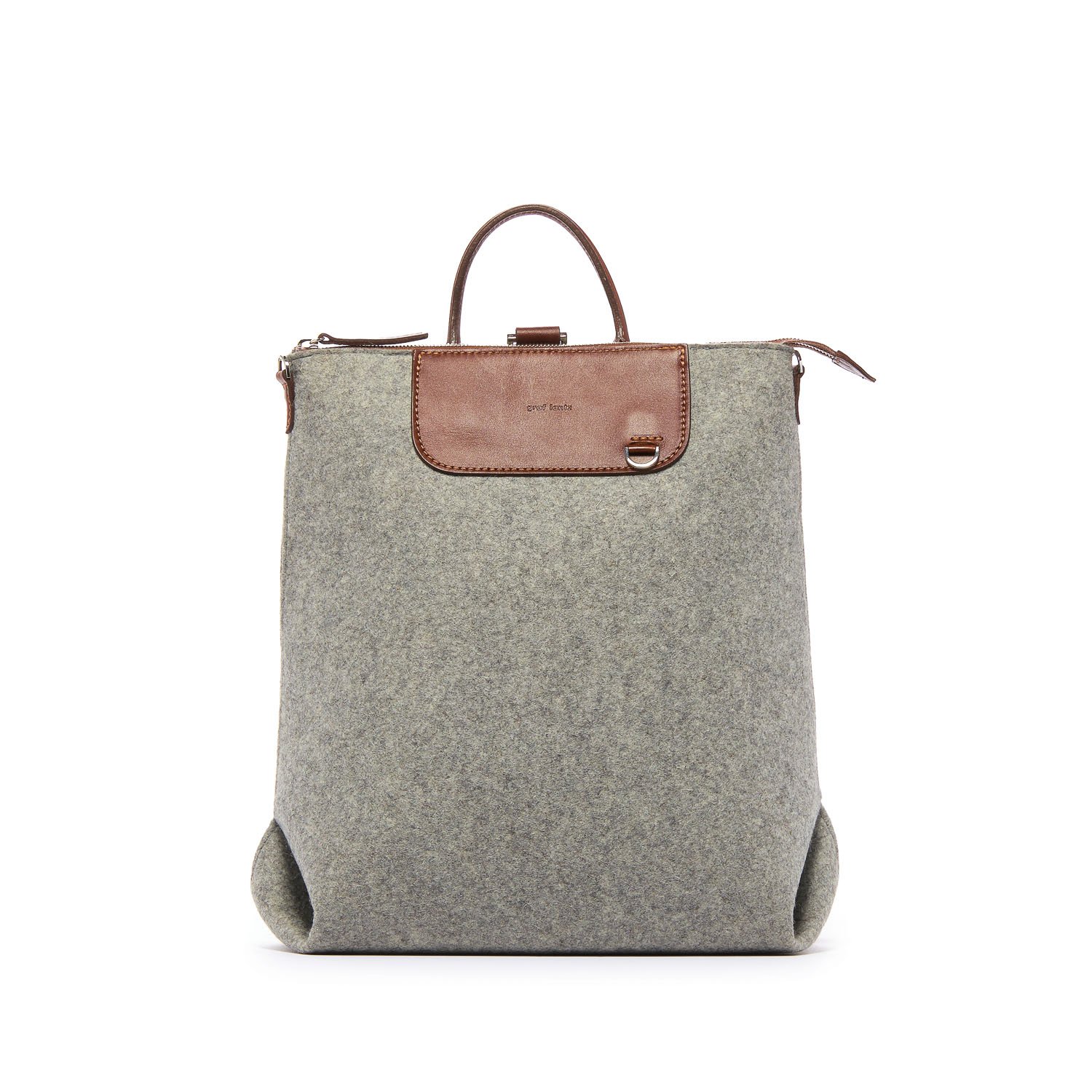 Graf Lantz Bedford Felt Backpack - Granite/Sienna | Garmentory