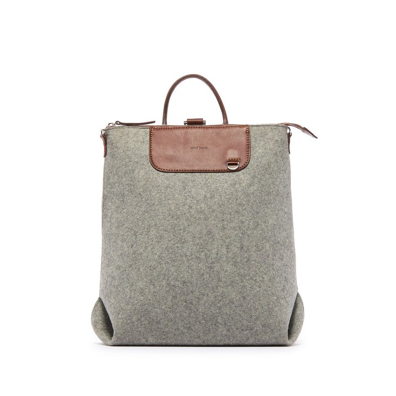 Graf Lantz Bedford Felt Backpack - Granite/Sienna | Garmentory display picture 3