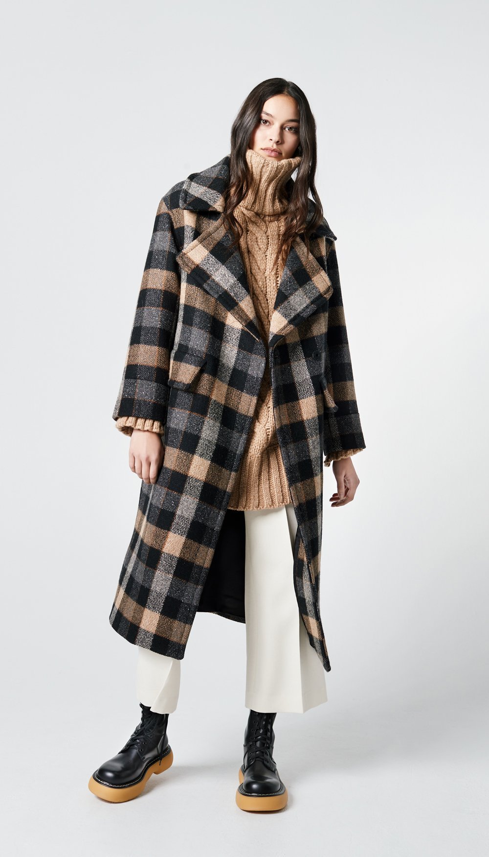 Smythe Blanket Coat Black Multi Check Garmentory