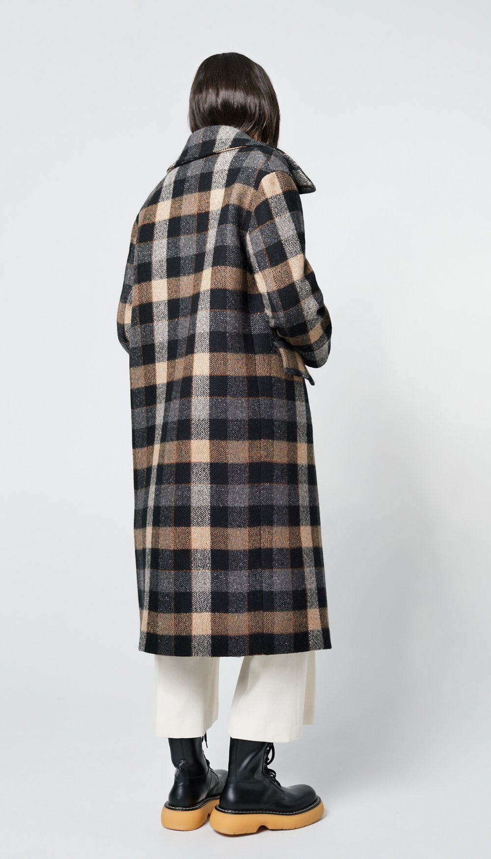 Smythe Blanket Coat Black Multi Check Garmentory