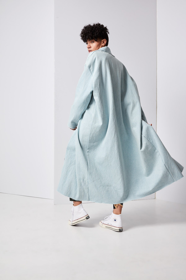 Ashley Rowe Coat (Super Light Denim) | Garmentory