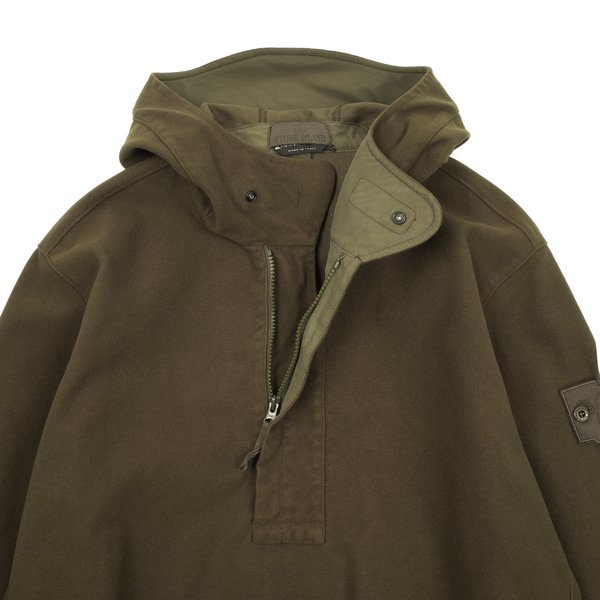 GHOST PIECE COTTON NYLON MOLESKIN-TC POPOVER HOODIE 