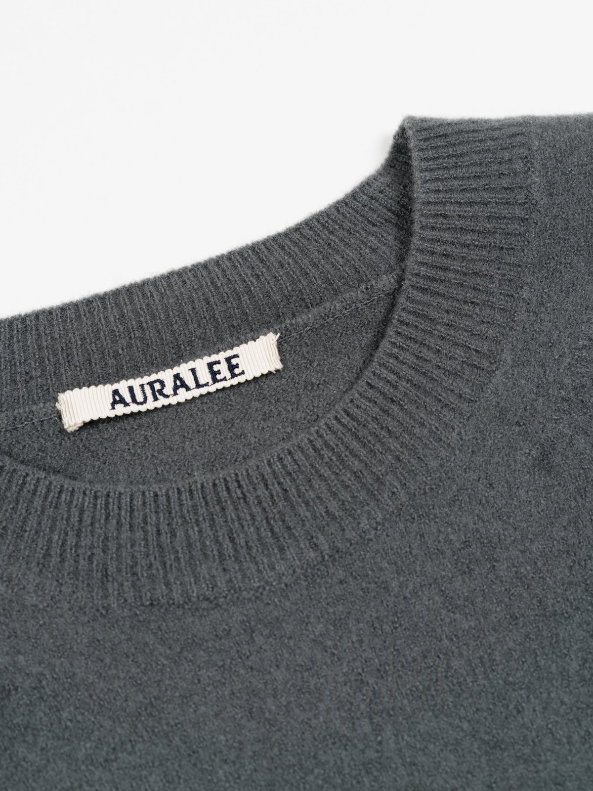 Auralee Felted Wool Knit P/O - Gray | Garmentory
