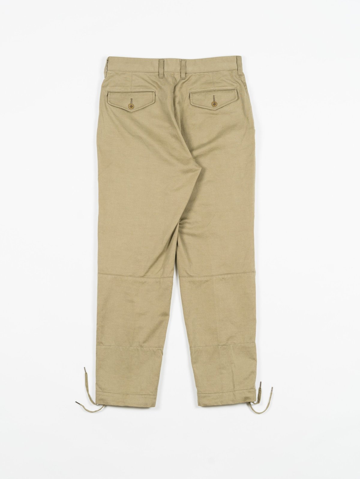 AURALEE WASHED FINX BUGGY SATIN PANTS［3］ Auralee Washed Finx Buggy Satin Narrow Field Pants - Khaki Green