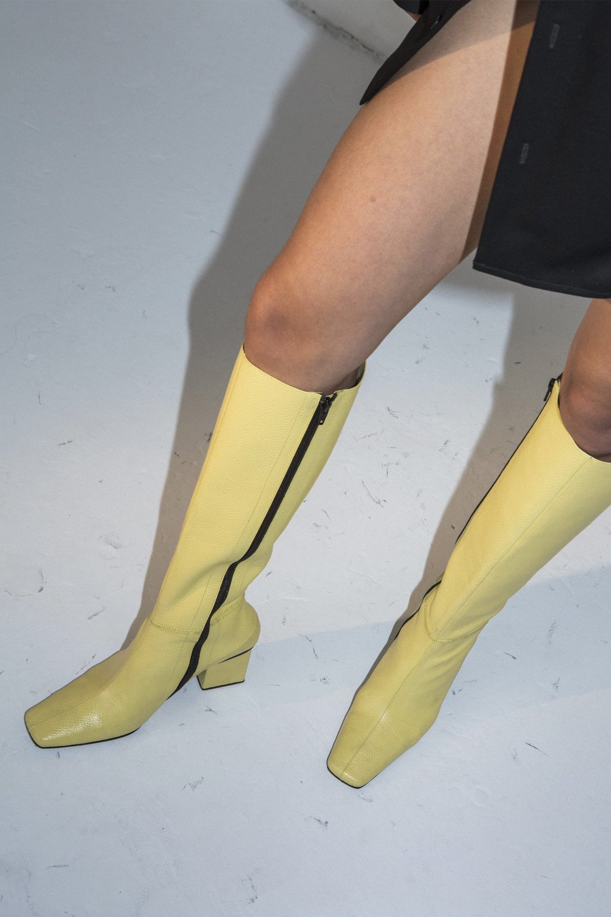 Dubié Cuadrado High Boot - Light Yellow  - Image 1 of 5