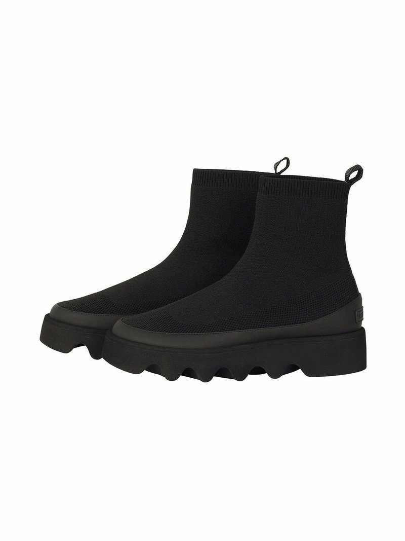 靴 issey miyake archive boots shoes ISSEY MIYAKE PLEATS PLEASE Leather Winter Boots w/Shearling