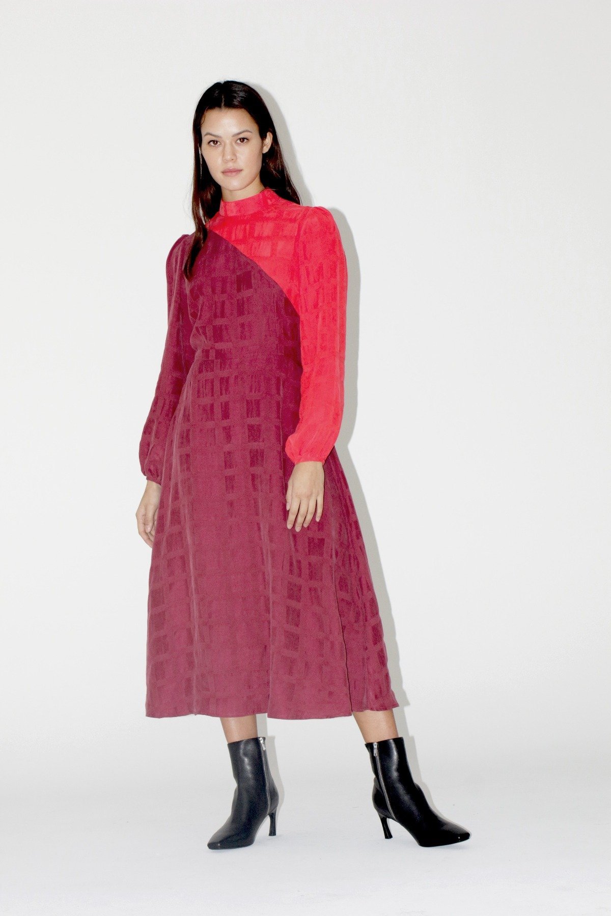 Kurt Lyle Dutchess Dress - Red/Plum - Image 1 of 4