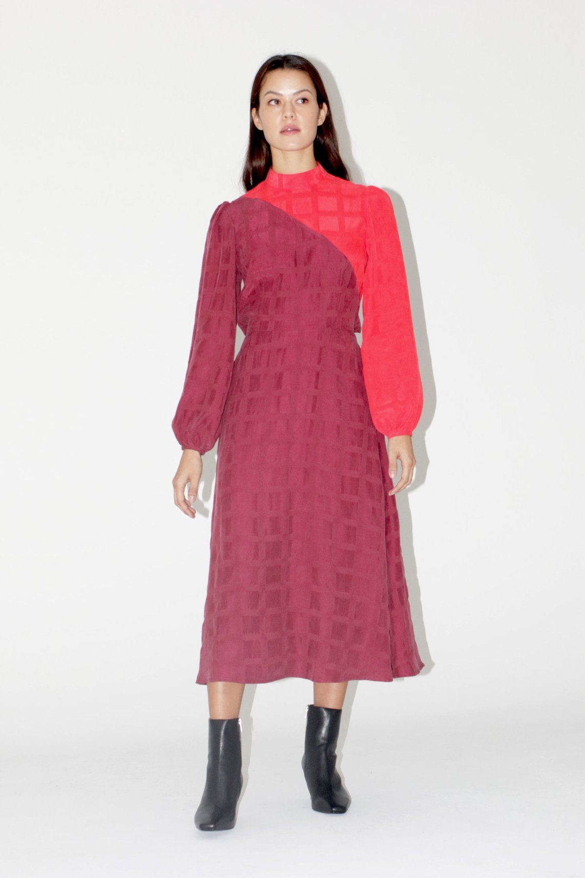 Kurt Lyle Dutchess Dress - Red/Plum - Image 2 of 4