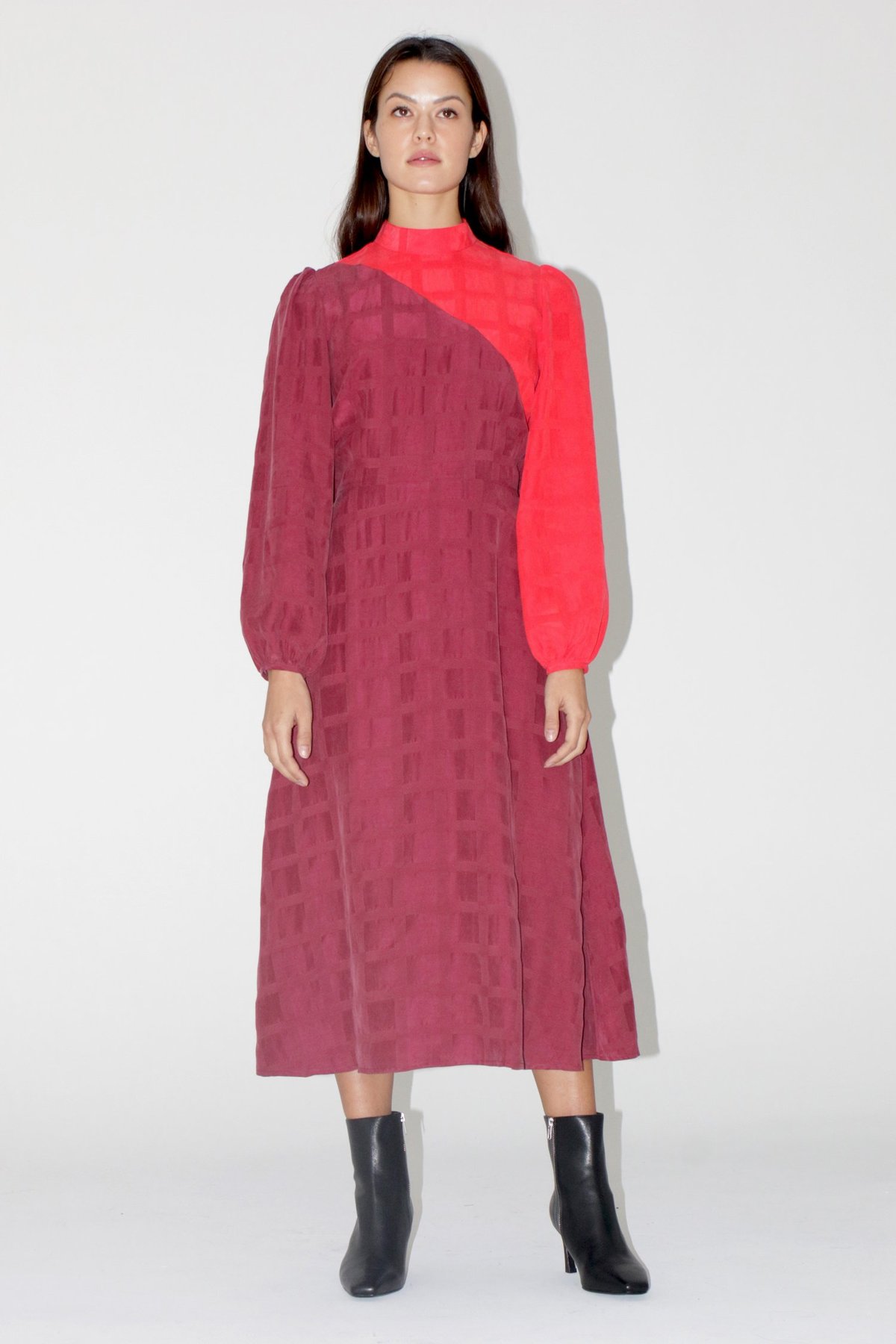 Kurt Lyle Dutchess Dress - Red/Plum - Image 3 of 4