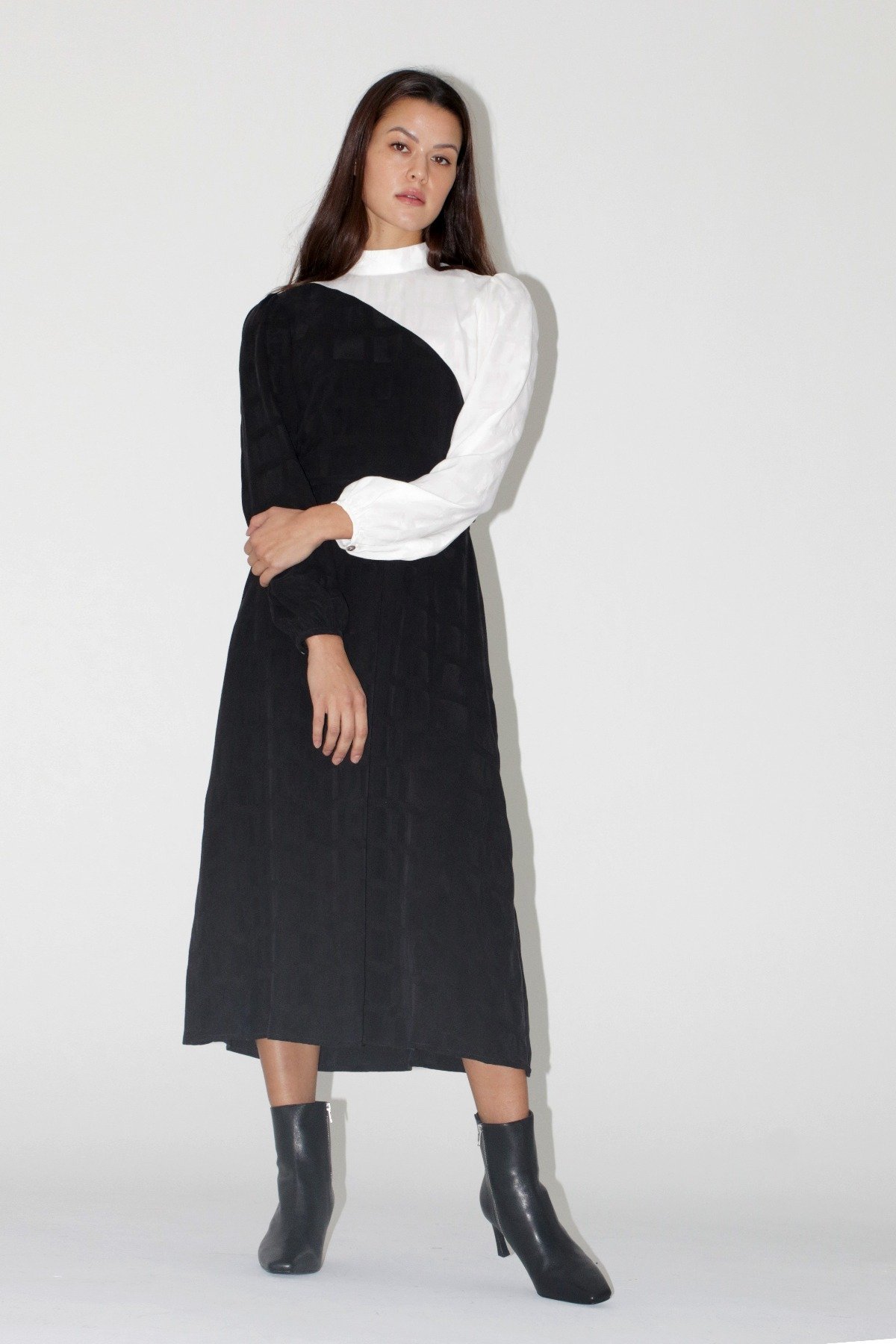 Kurt Lyle Dutchess Dress - Black/White - Image 2 of 6