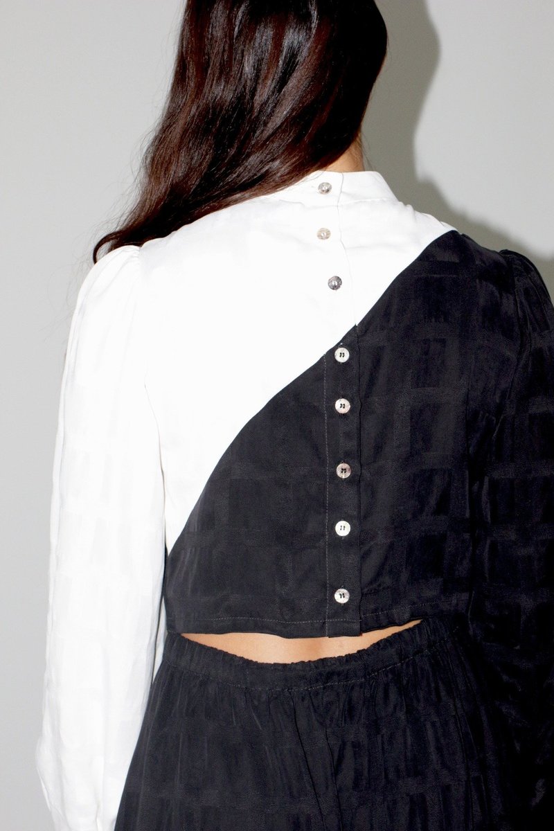 Kurt Lyle Dutchess Dress - Black/White