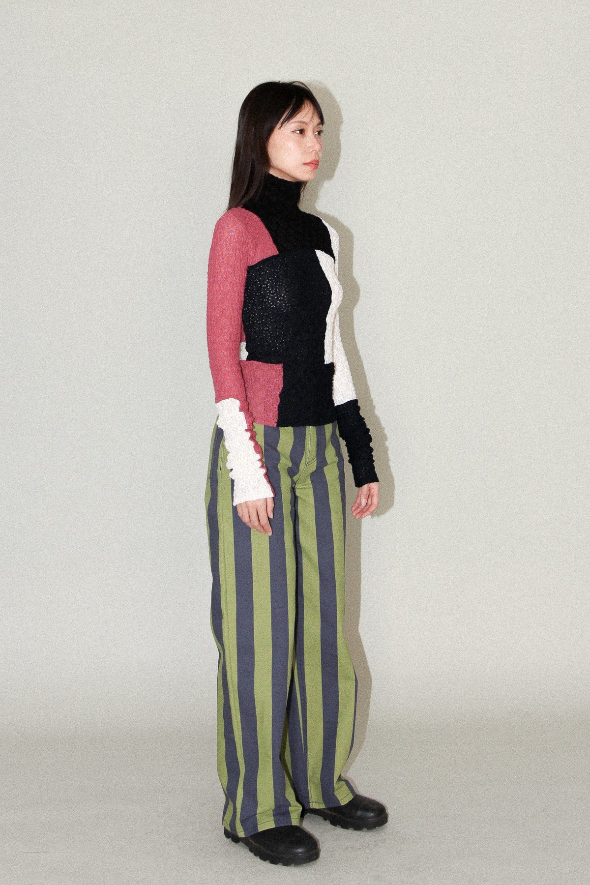 KkCo Unelma Meteor Pant - Algae/Navy Stripe - Image 2 of 6