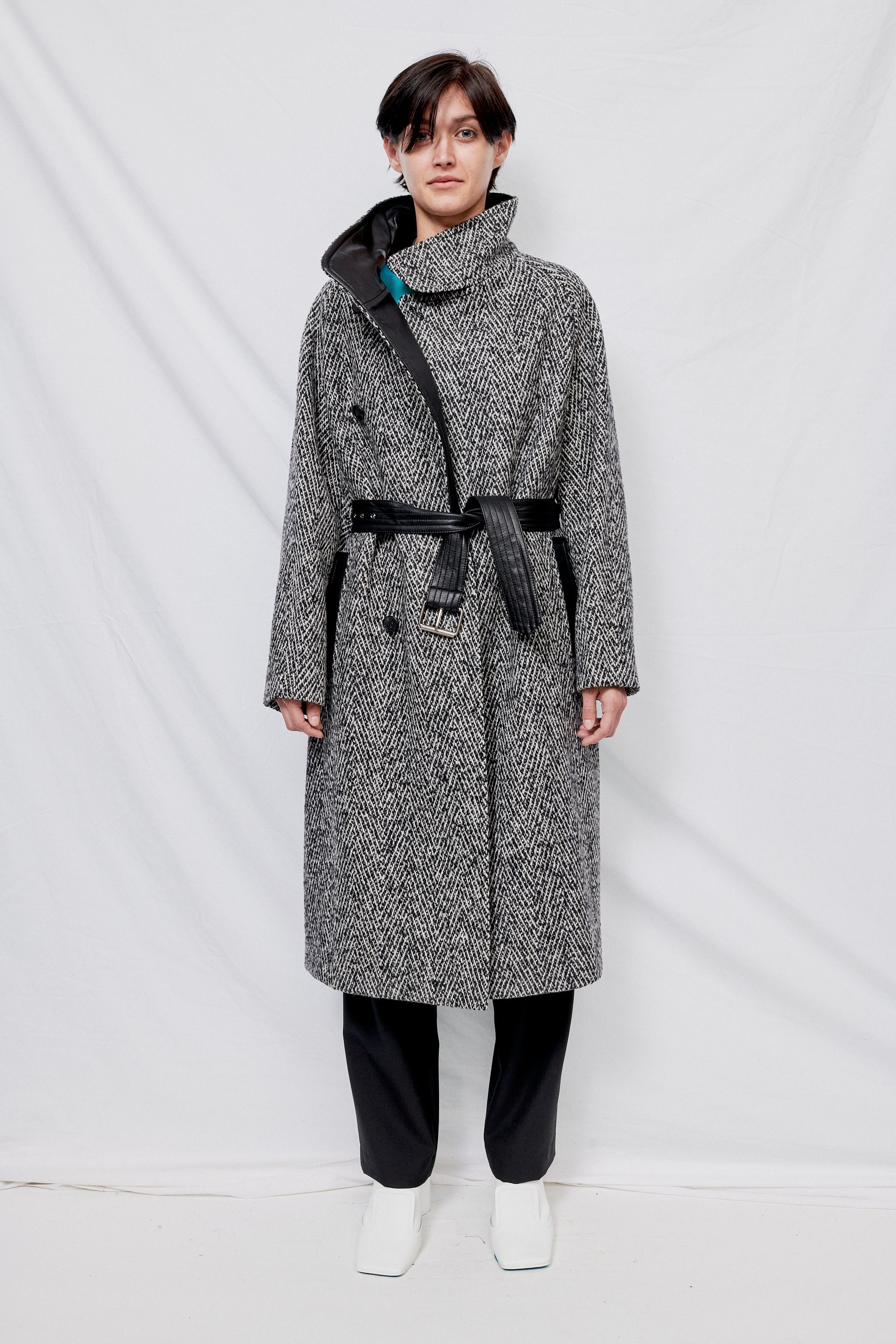 tweed oversized coat