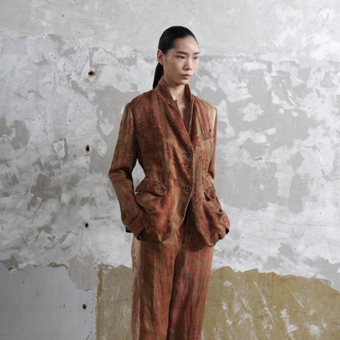 ジャケット・アウター UMA WANG 22AW CASSIE COAT S Uma Wang Kenzie Jacket - Mustard Print | Garmentory