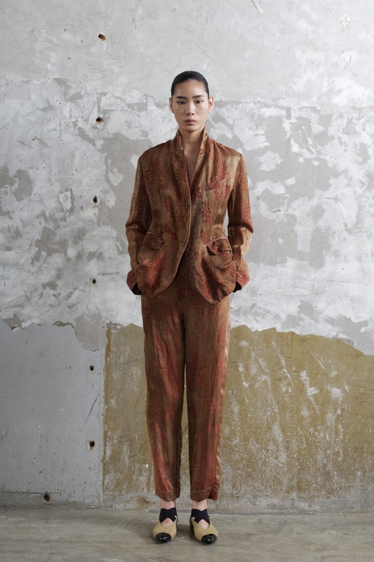 Uma Wang Kenzie Jacket - Mustard Print | Garmentory