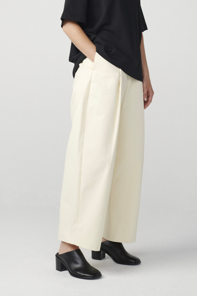 Studio Nicholson Dordoni Peached Cotton Twill Pant - Cream