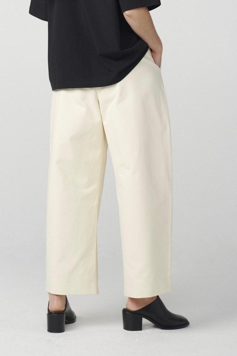 Studio Nicholson Dordoni Peached Cotton Twill Pant - Cream