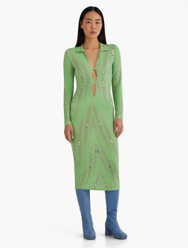 ワンピース PALOMA WOOL Woman Dress Green QD7891 514 Paloma Wool - Jay Dress in Dark Green - QD7891514 – Voo Store