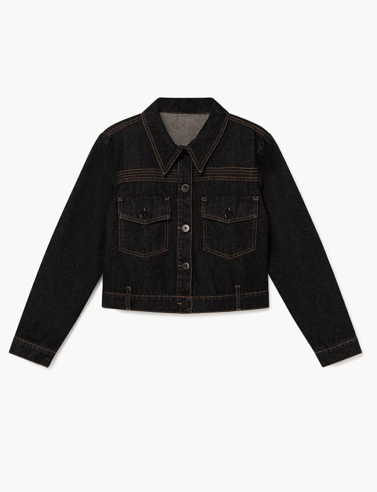 Paloma Wool Moto Denim Jacket - Black | Garmentory