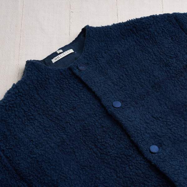 11.11 / Eleven Eleven Cocoon Coat - Handspun & Handwoven Indigo Wool