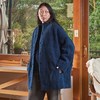 11.11 / Eleven Eleven Cocoon Coat - Handspun & Handwoven Indigo Wool - Thumbnail 4