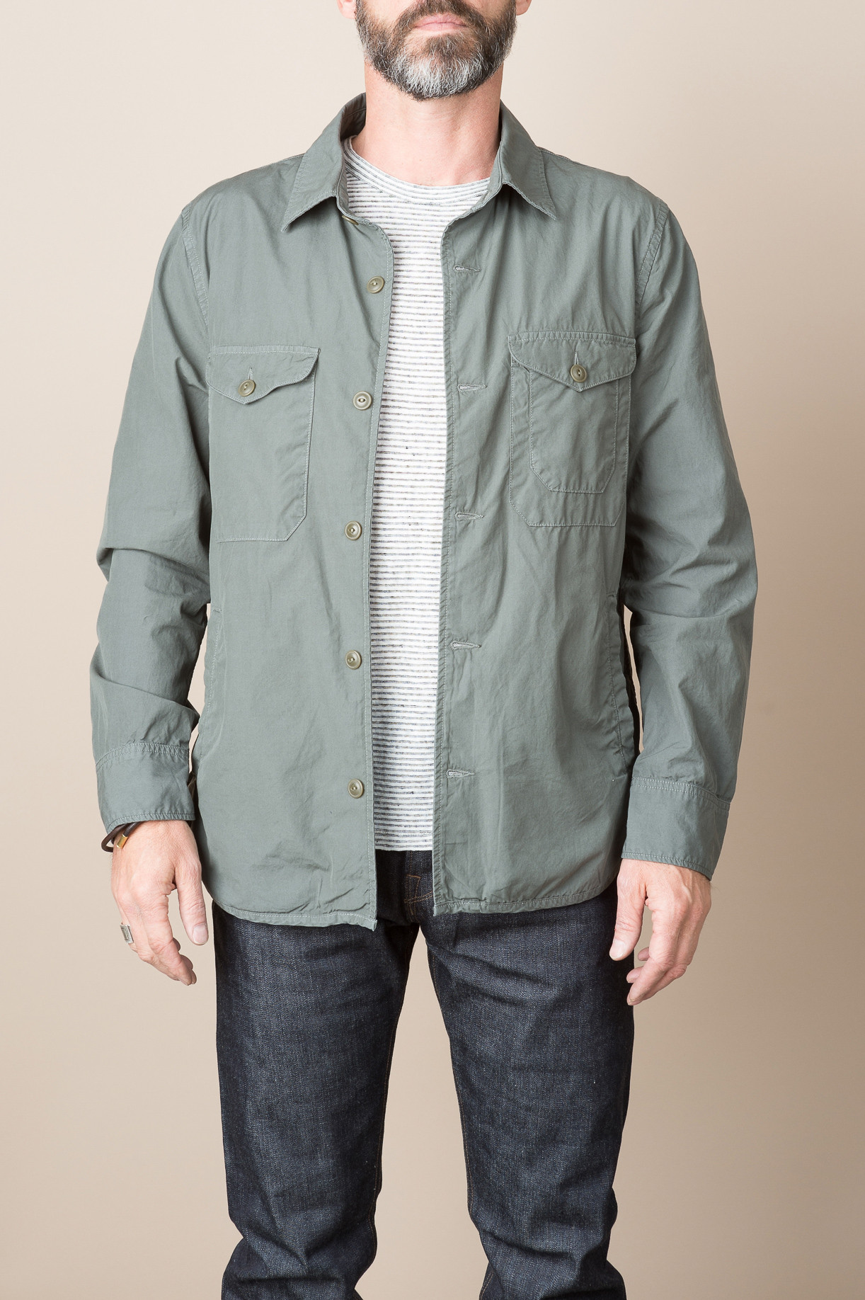 save khaki shirt jacket