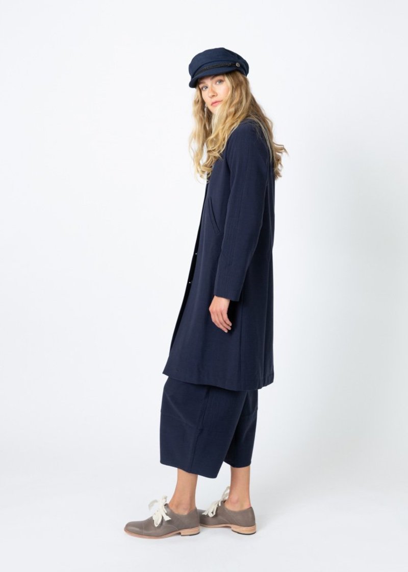 Echappees Belles Live Button Front Coat - Blue