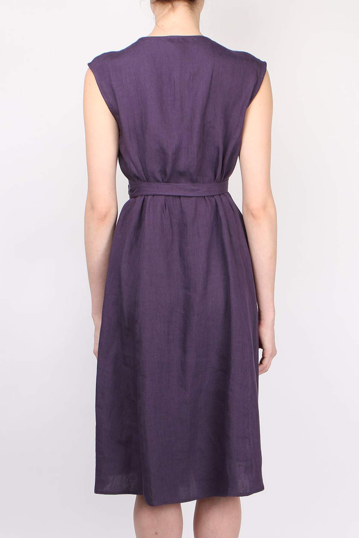 A Puntob B Linen Dress W/ Cross Tie - Image 3 of 3