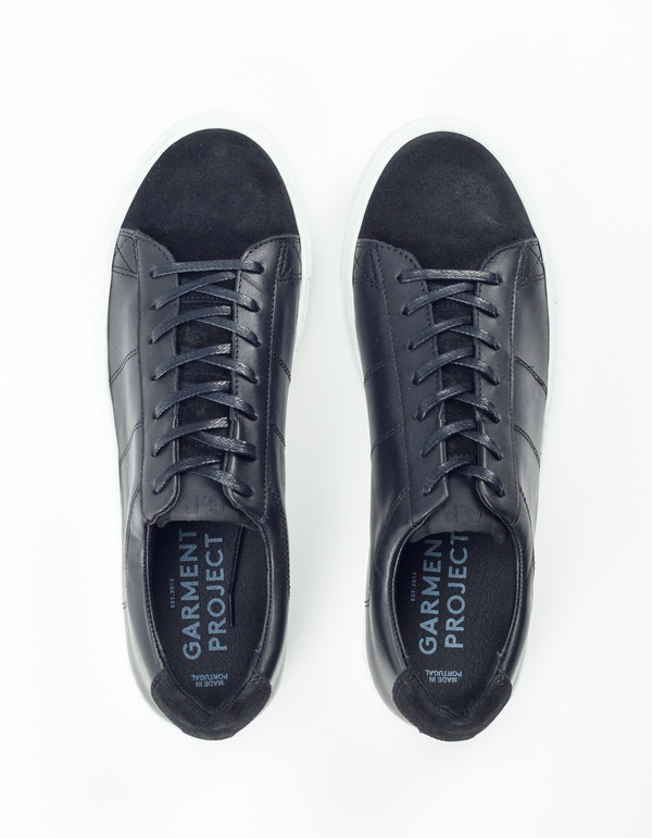 Garment Project Ace Sneaker Black Leather Suede Garmentory