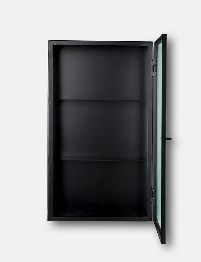 Ferm Living Haze Wall Cabinet - Reeded Glass/Black Ferm Living Haze Wall Cabinet - Reeded Glass/Black