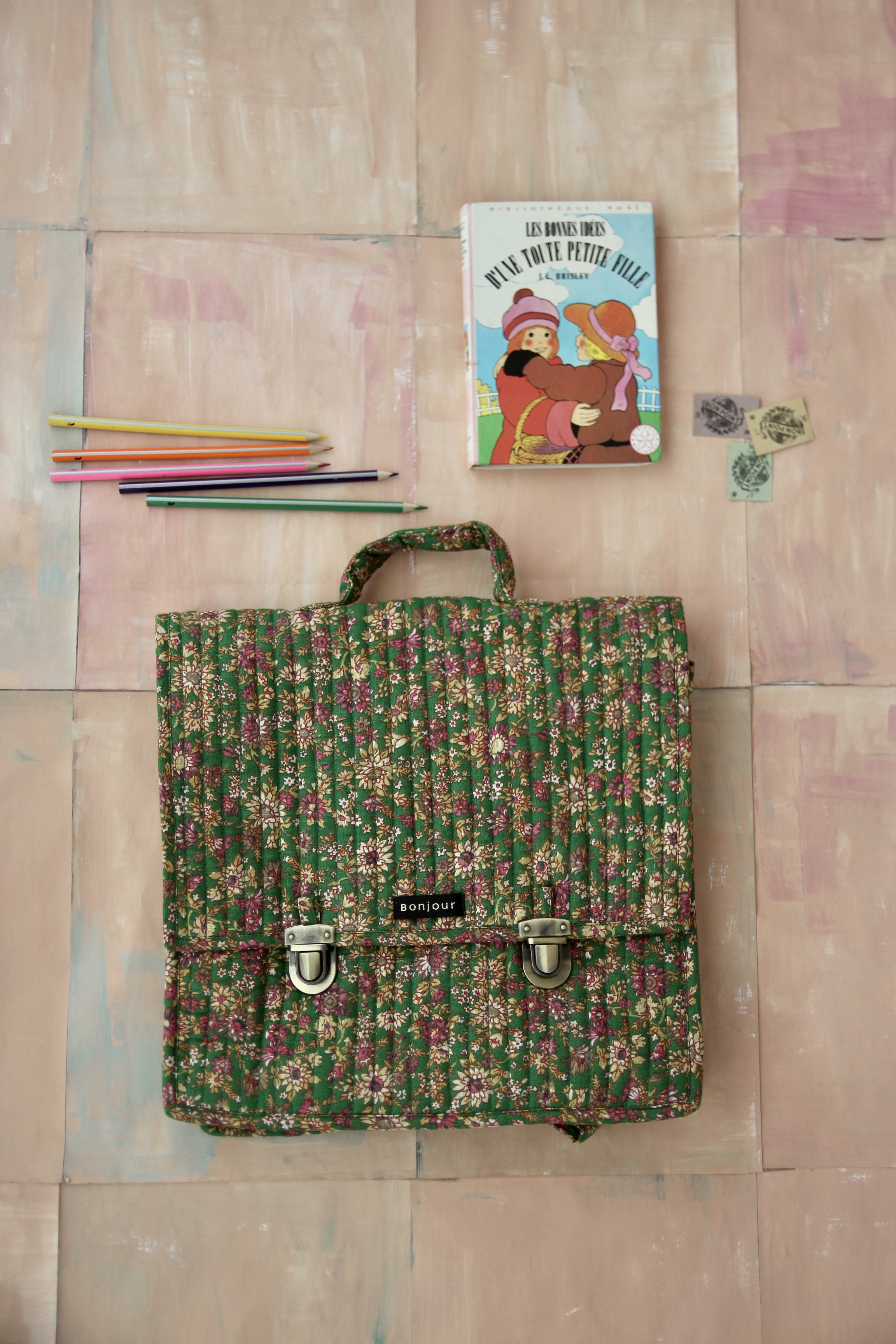 バッグ BONJOUR diary KIDS QUILTED SCHOOL BAG バッグ BONJOUR diary KIDS QUILTED SCHOOL BAG Quilted-School-Bag-