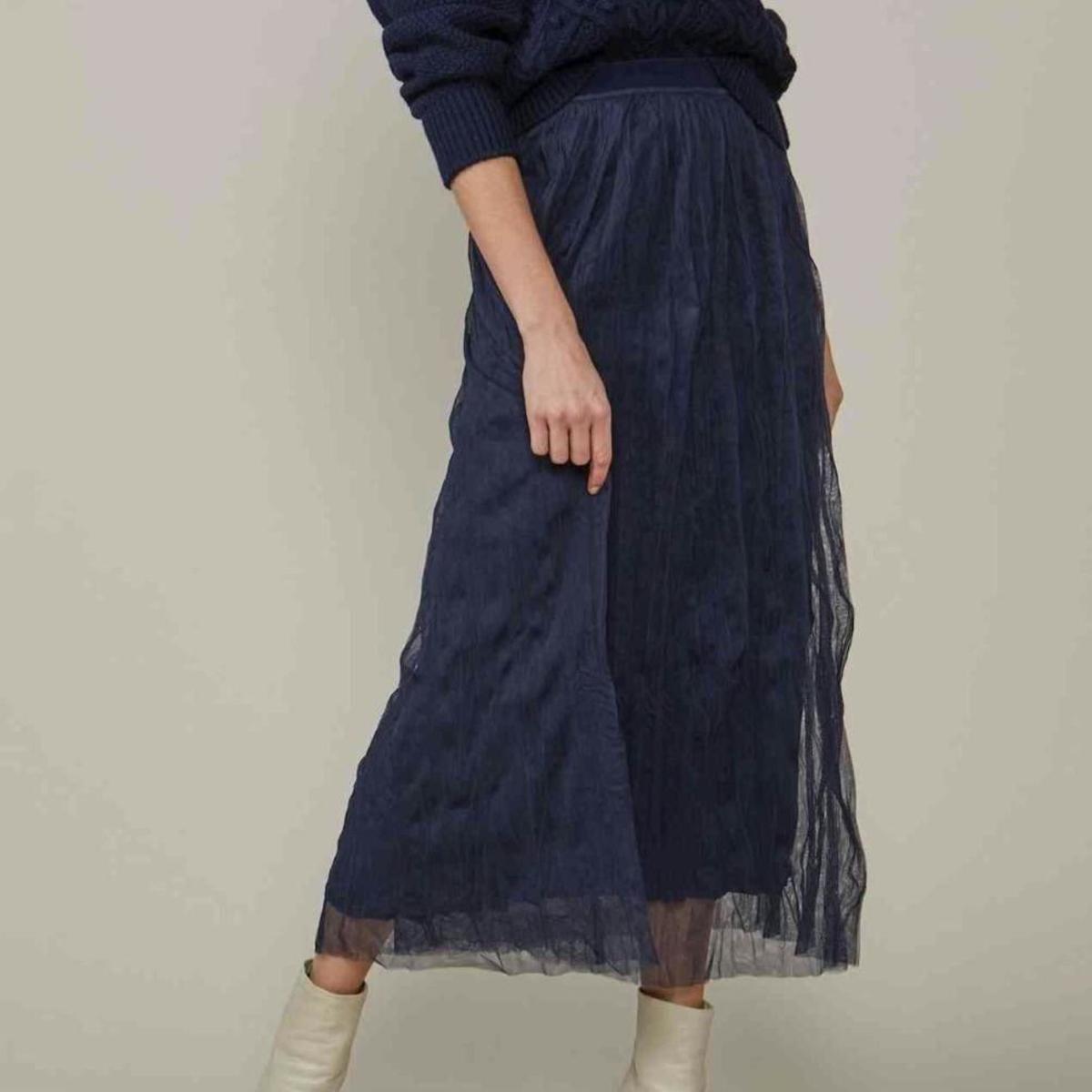 Summum Mesh Skirt - Navy - Image 1 of 2