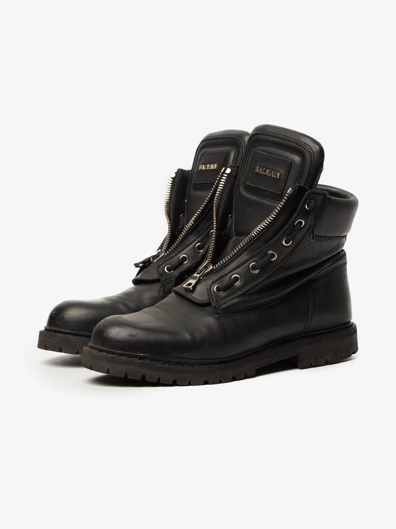 パ*ソ様 blackmeans LeatherStrapBoots black blackmeans - 945-78TP06-5 / レザーパンツ (スリム) GOLD ZIP