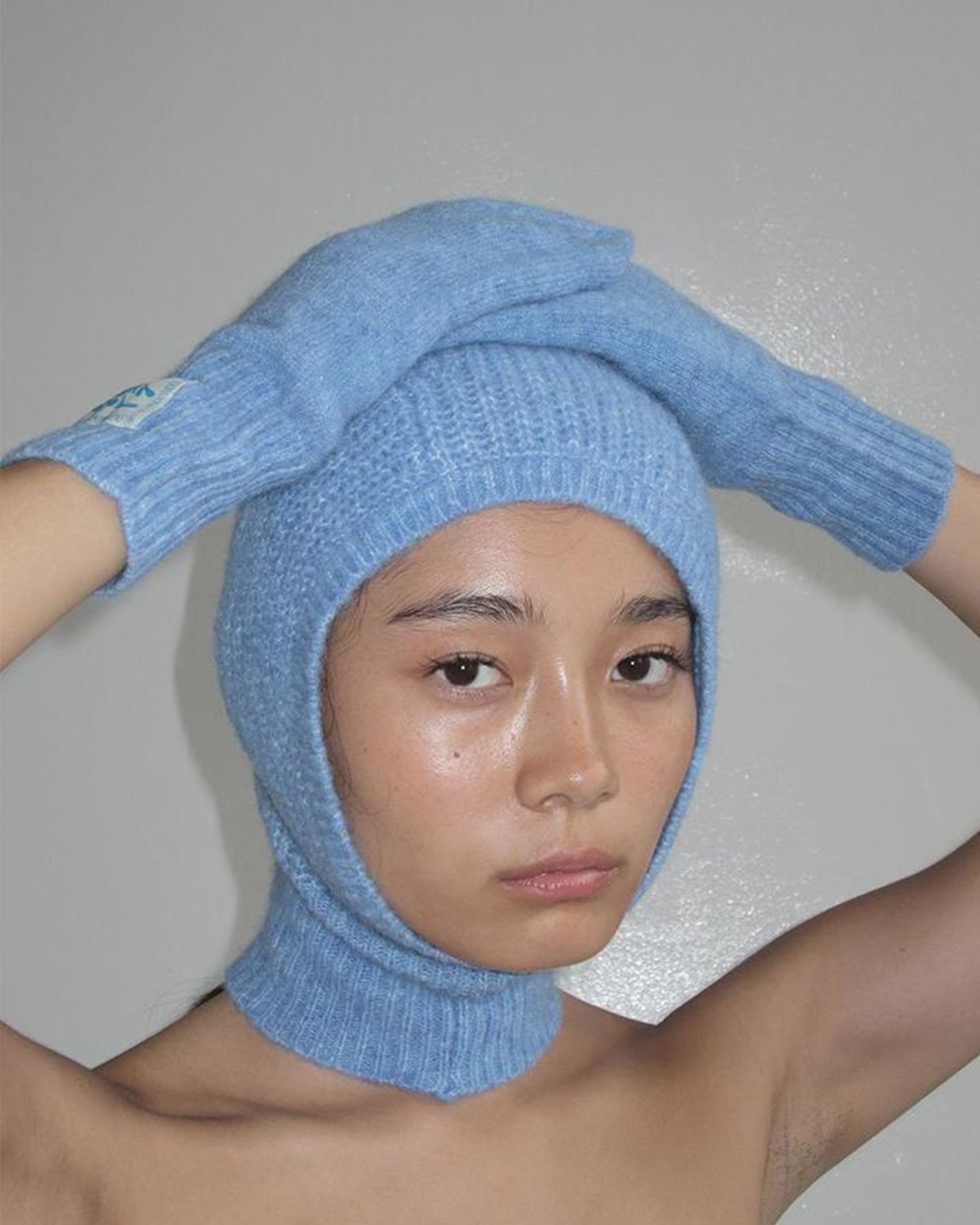 Paloma Wool Angels Balaclava In Blue Color Warm Cozy Wool/Alpaca Blend One Size Paloma Wool Navy Buttons Angels Balaclava Paloma Wool main image 4