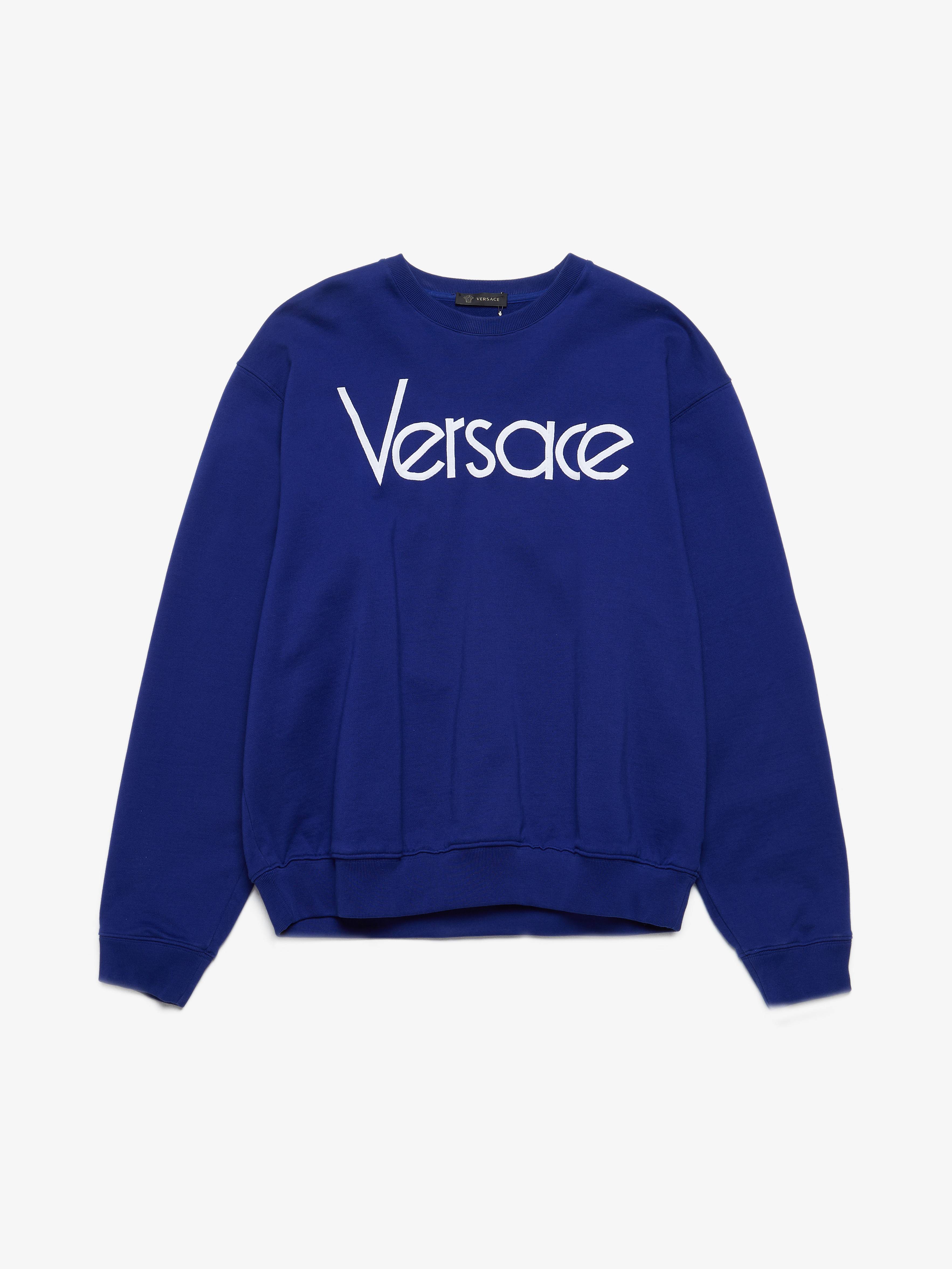 VERSACE◇ニット・セーター(薄手)/48/コットン/BLU/1003120 Pre 