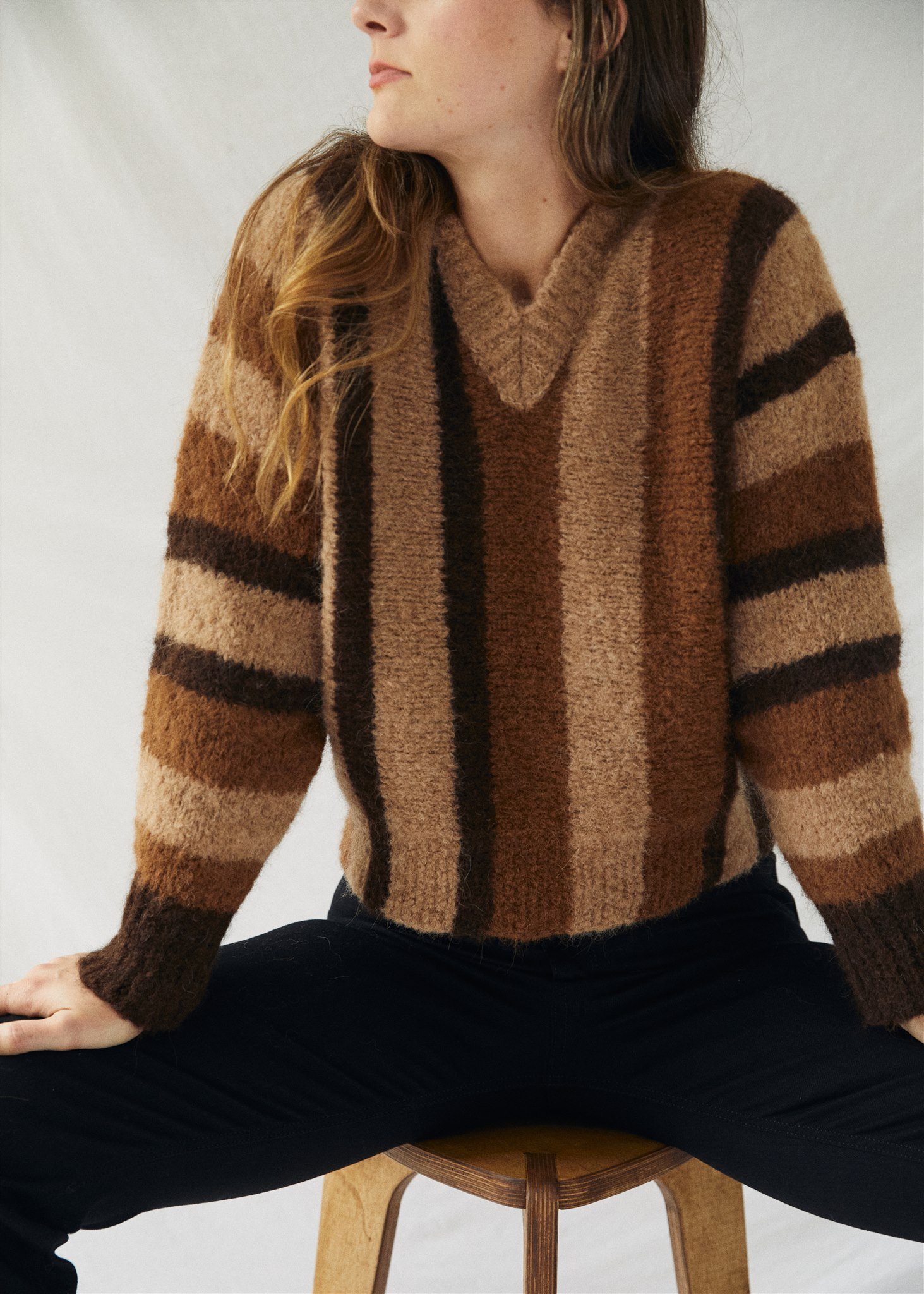 Paloma Wool Miércoles Sweater - Natural/Brown Stripe | Garmentory