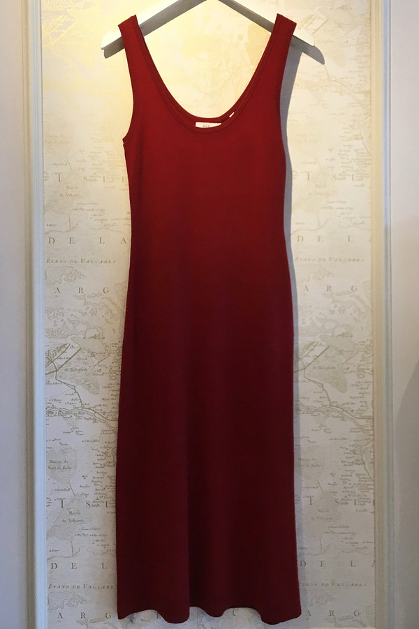 doen knit dress TARI Women's Side Shirred Button Down Long Sleeve Knit Maxi Dress - Size 10