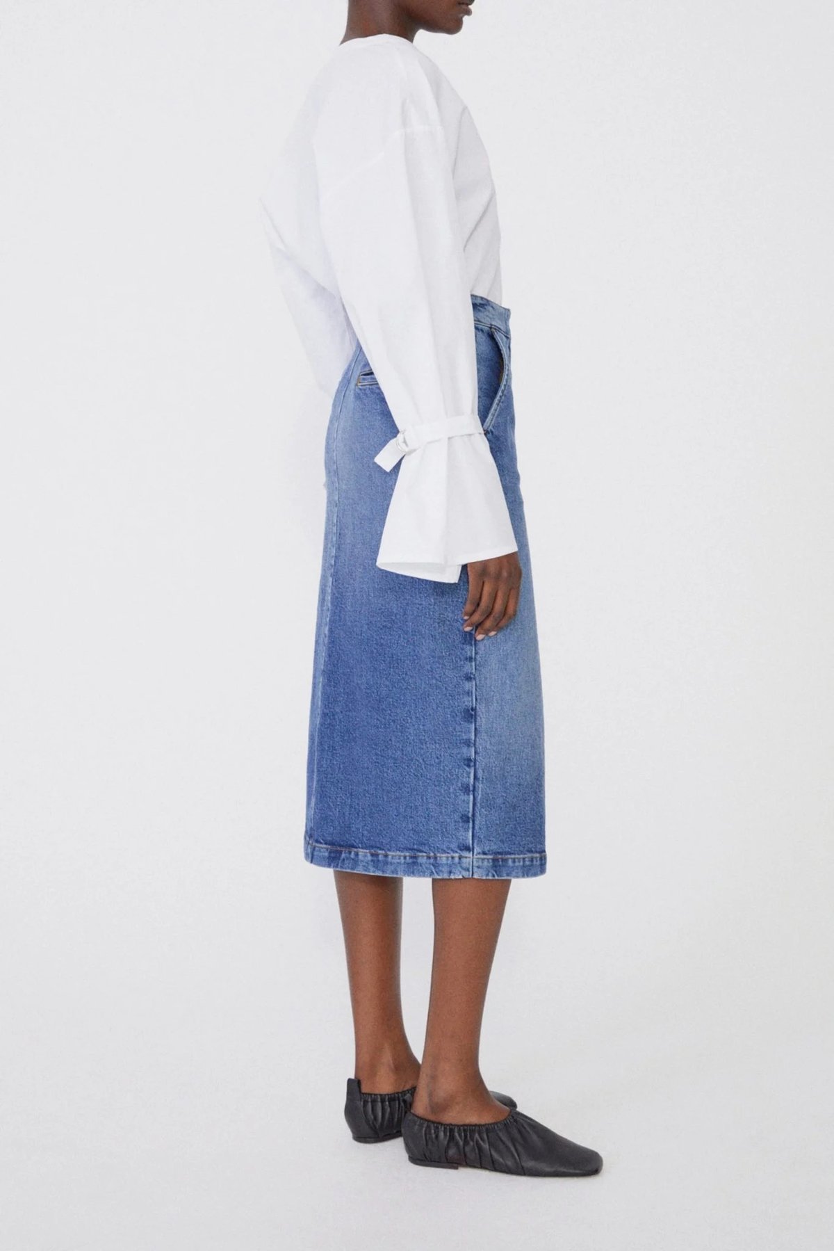 House of Dagmar Demi Denim Skirt - medium blue - Image 2 of 5
