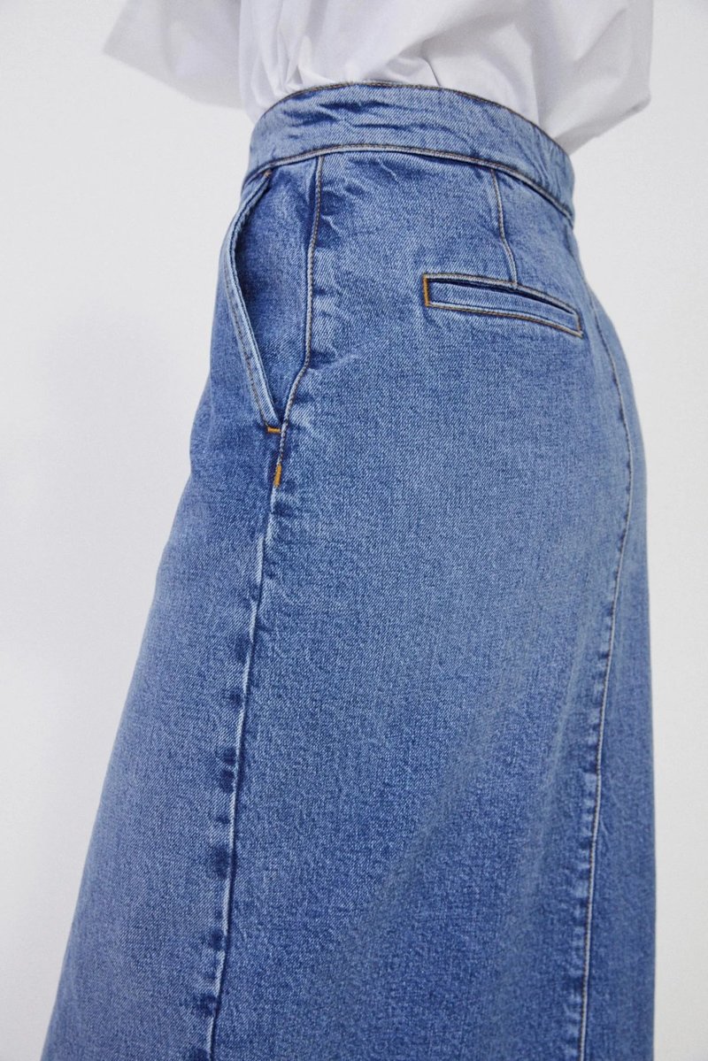 House of Dagmar Demi Denim Skirt - medium blue