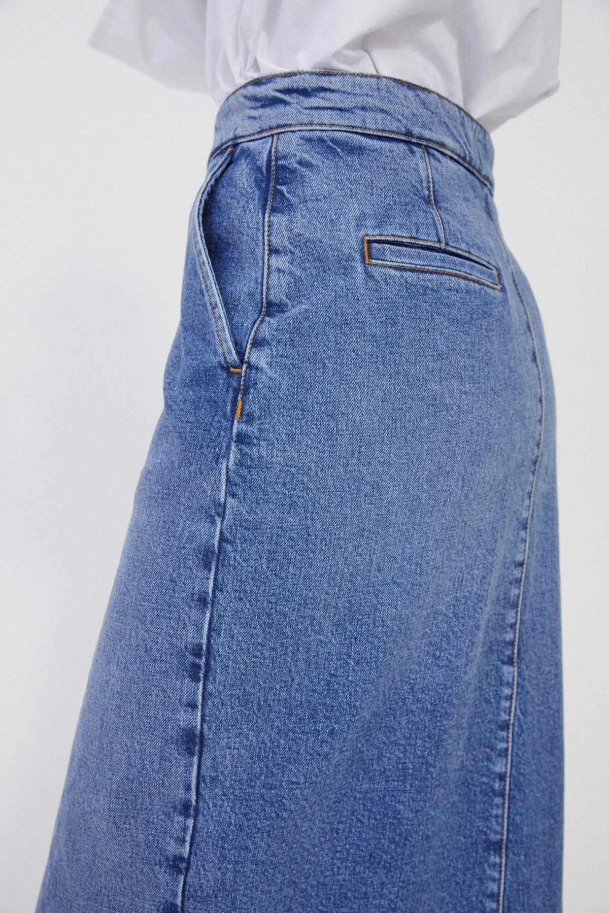 House of Dagmar Demi Denim Skirt - medium blue - Image 4 of 5