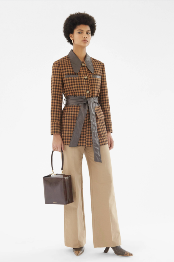Rejina Pyo Felix Jacket - Check Brown 