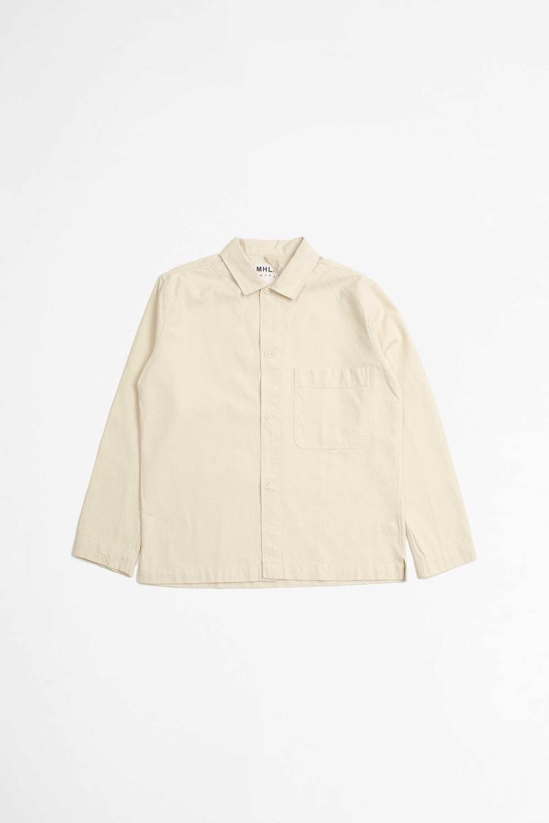 Margaret Howell workwear cotton twill Utility shirt - off white