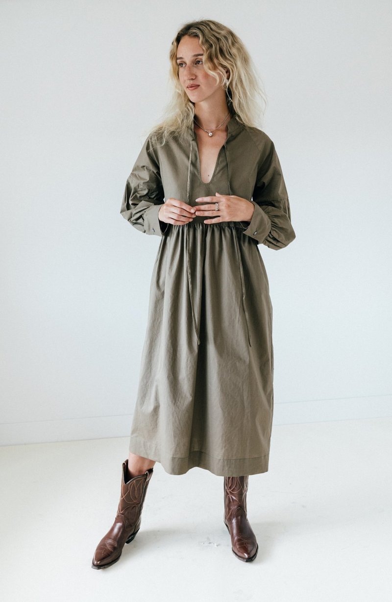 cotton house dress 1910s House Dress Cotton Calico Gray Titanic Era Dress