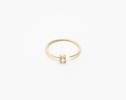 Adorn Natural Diamond Oneside Ring - 14ct Gold Vermeil - Thumbnail 3