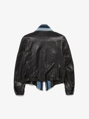 pre-loved Greg Lauren W Kimono Styled Cropped Leather Jacket