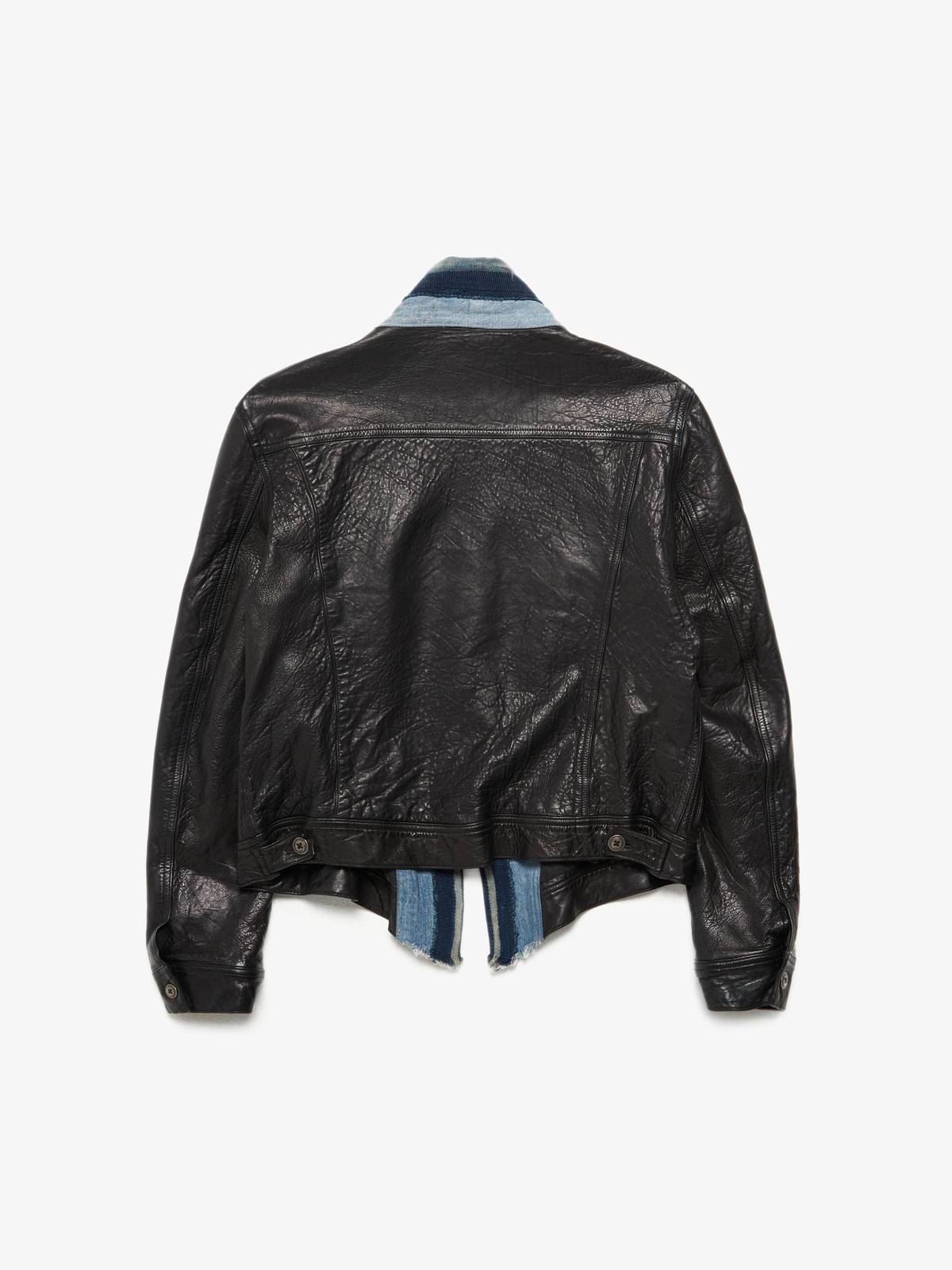 レザージャケット Greg Lauren pre-loved Greg Lauren W Kimono Styled Cropped Leather Jacket