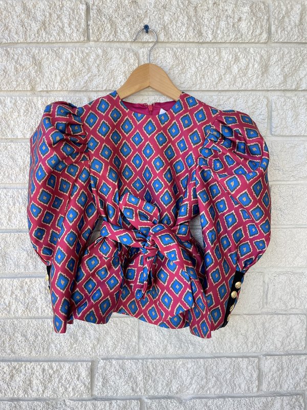 Hunter Bell Presley Top - Ikat Rouge