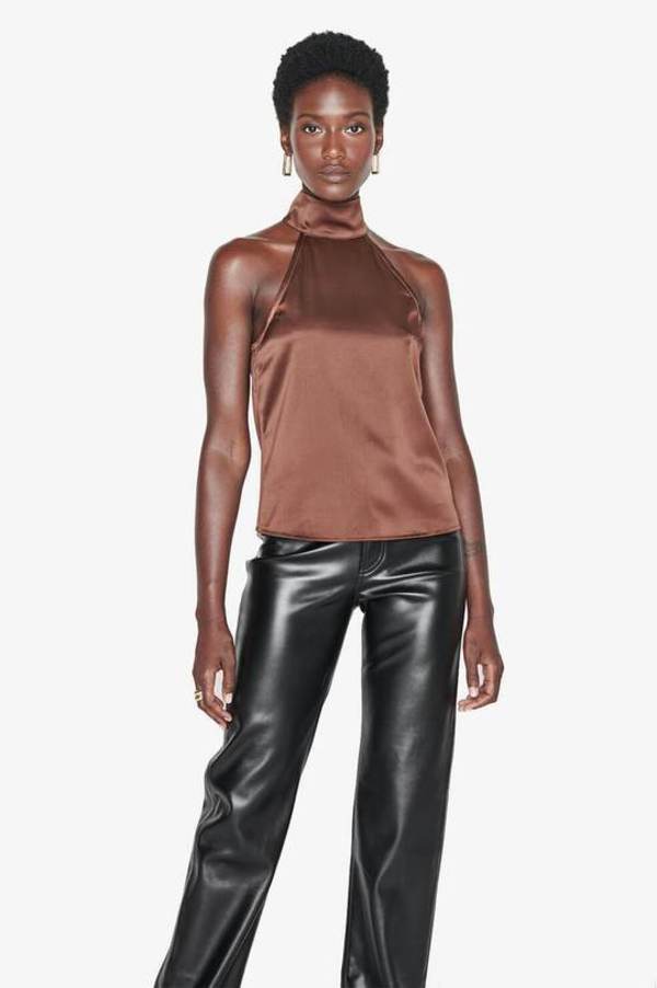 【美品⭐️】ANINE BING Sylvia Top ホルターネックトップ Anine Bing Sylvia Top - Brown | Garmentory