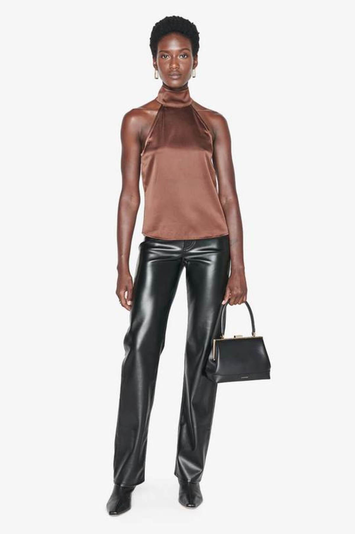 Anine Bing Sylvia Top - Brown | Garmentory